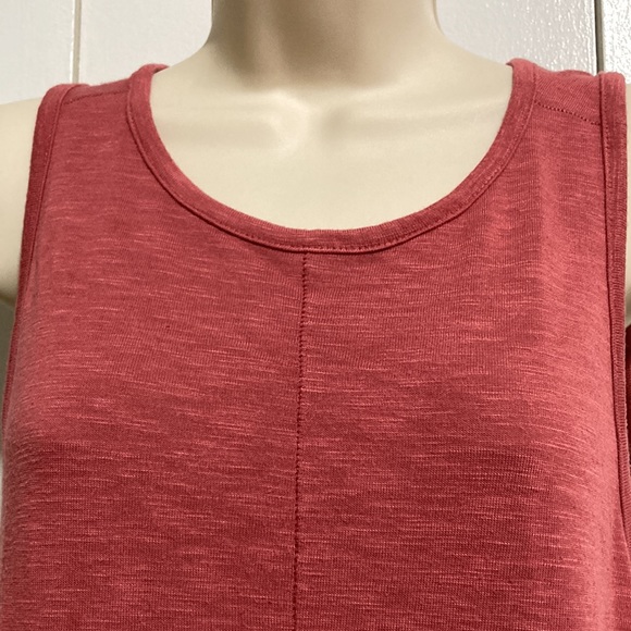 J Crew Tiered Keyhole Tunic Tank Top Rose Deep Pink Womens Medium - Picture 5 of 16